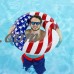 Swimline 36" Inflatable Patriotic American Flag Swimming Pool Lake Tube Float   